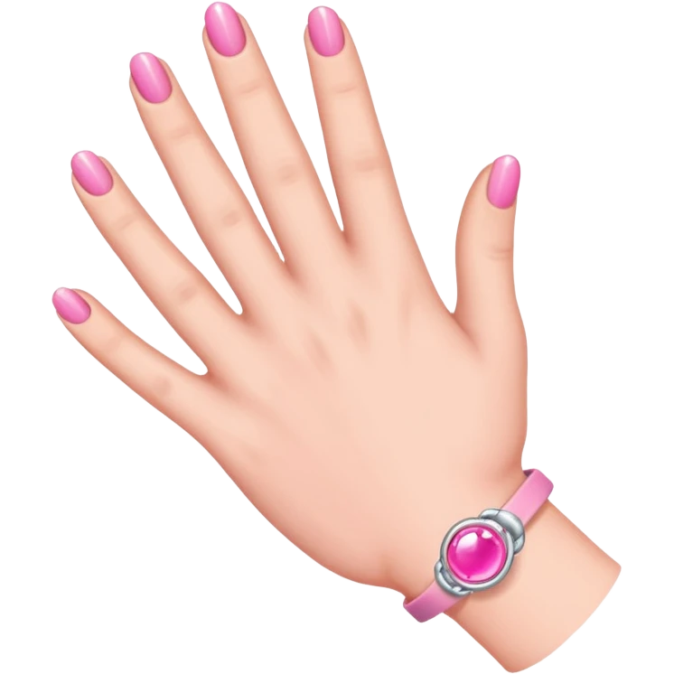 hand with pink ring emoji