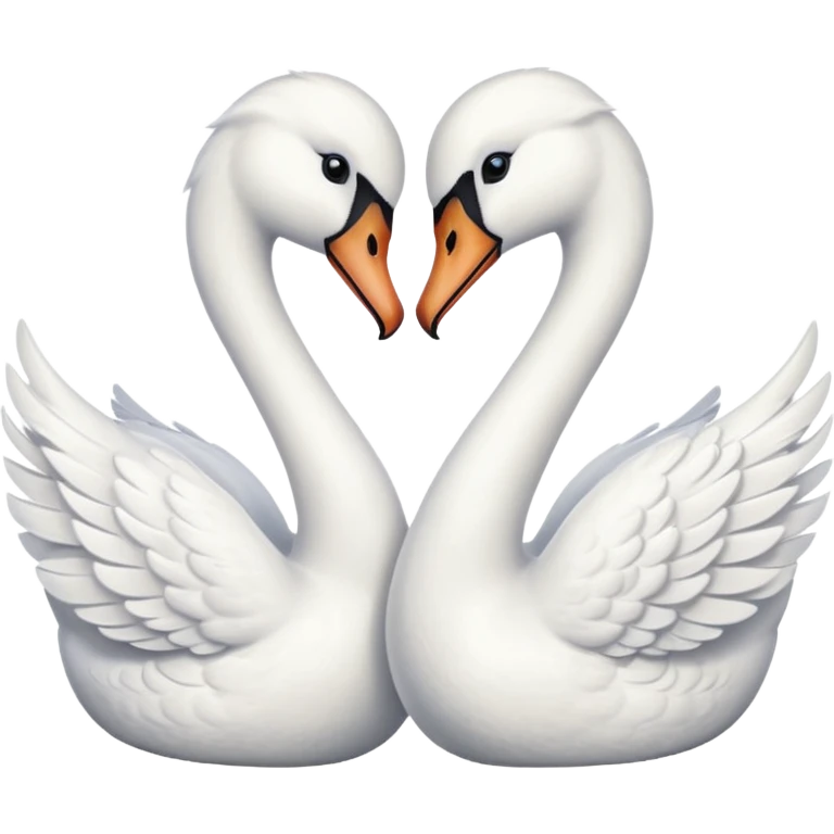 Kissing swan emoji