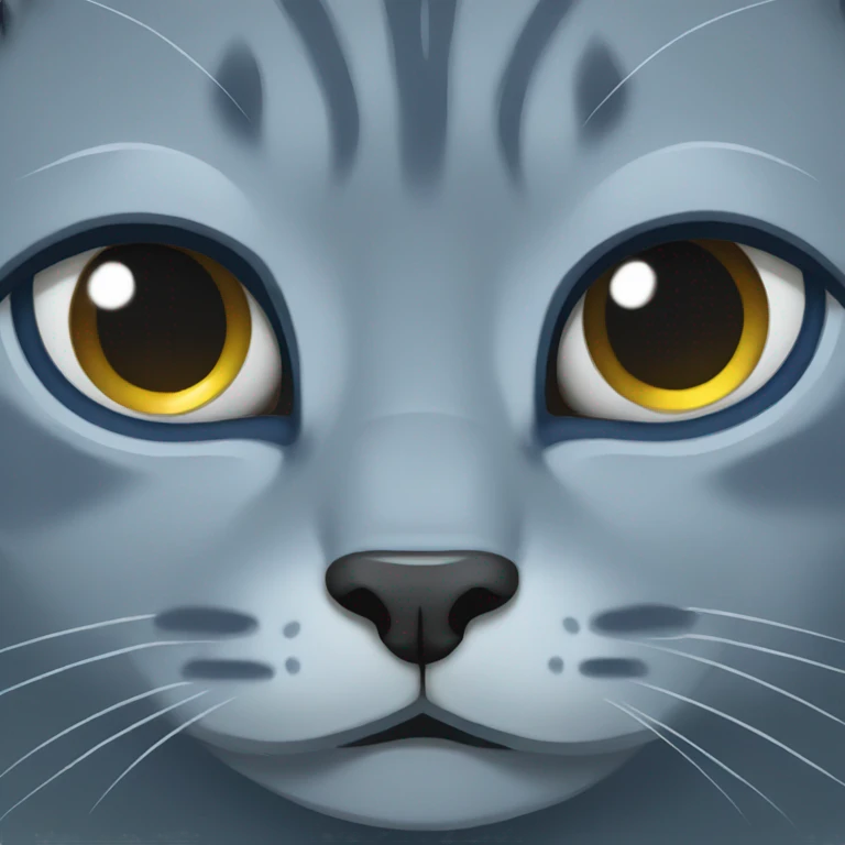 Crying Russian blue cat emoji