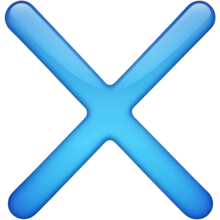 x in blue emoji