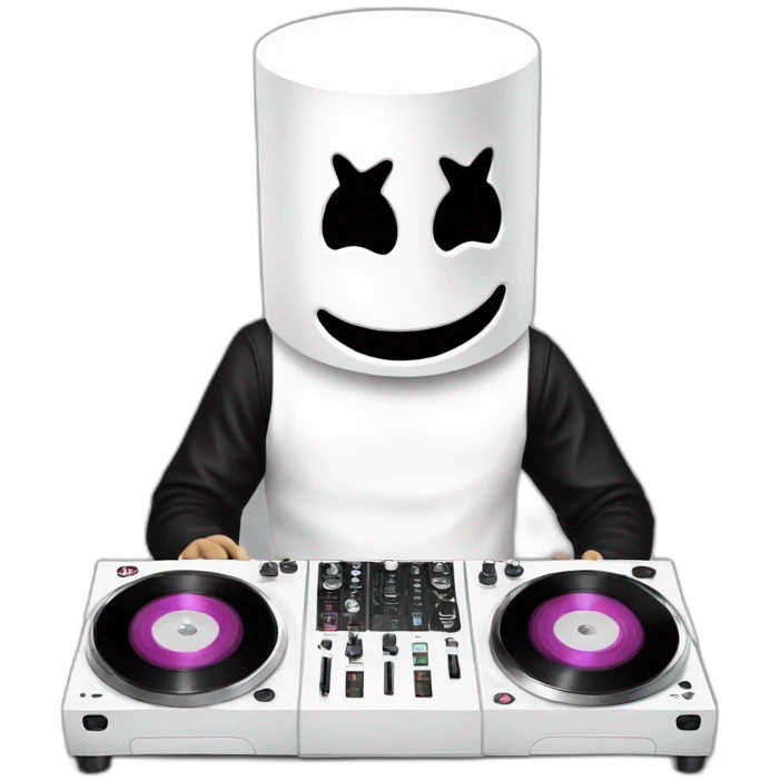 DJ marshmello playing music emoji