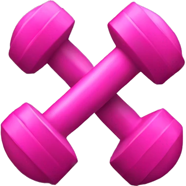 Pink dumbbells crossed  emoji