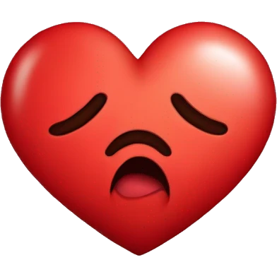Red heart with a kiss face emoji