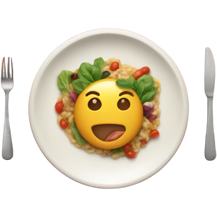 dish with food emoji