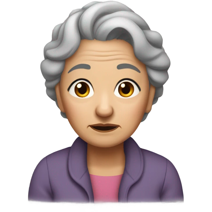 sad grandma emoji