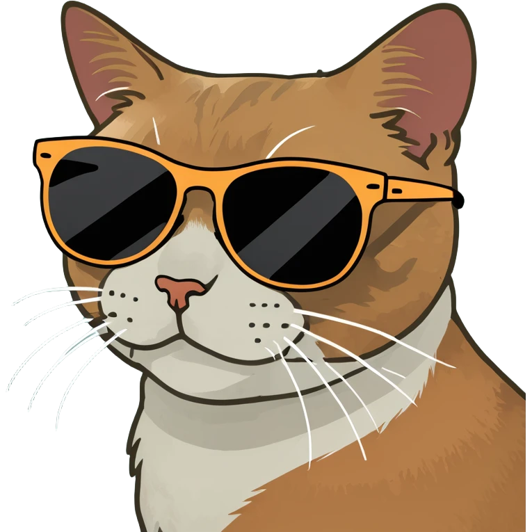 Cat with sunglasses emoji
