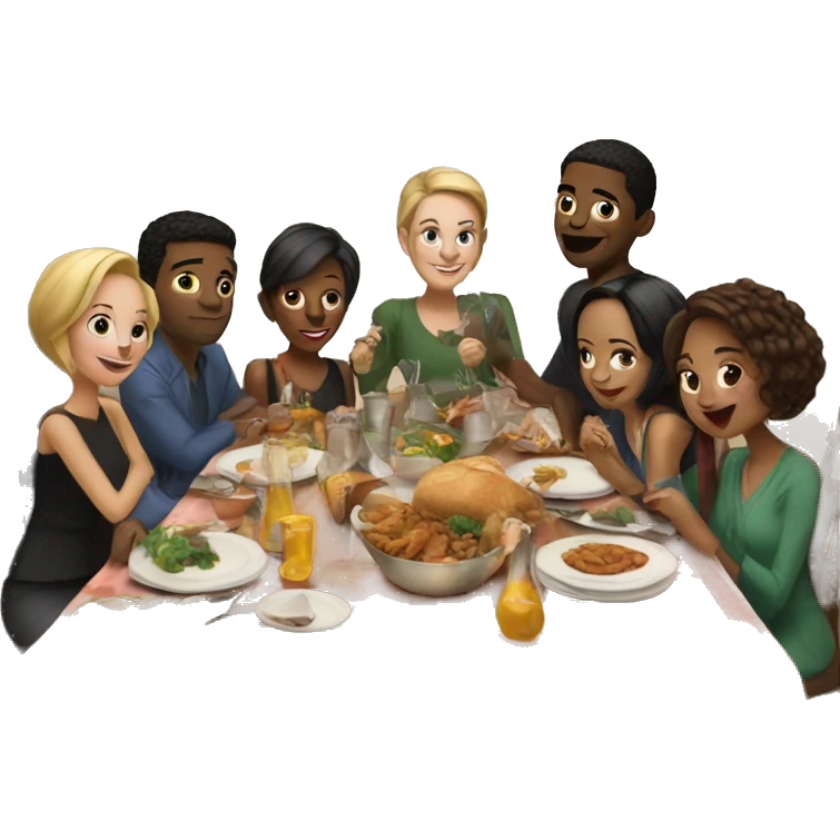 Dinner with friends emoji