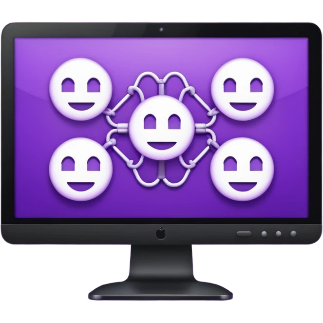 purple wide network group monitor emoji