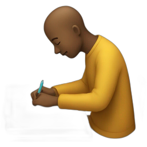 Person writing a letter  emoji
