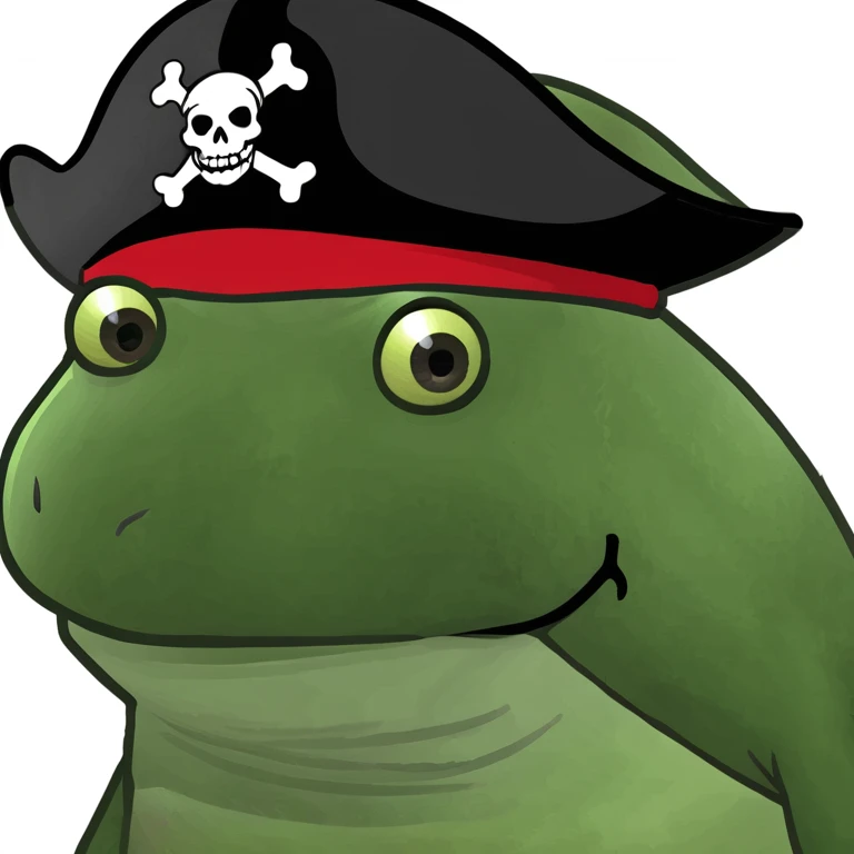 bufo in a pirate ship emoji