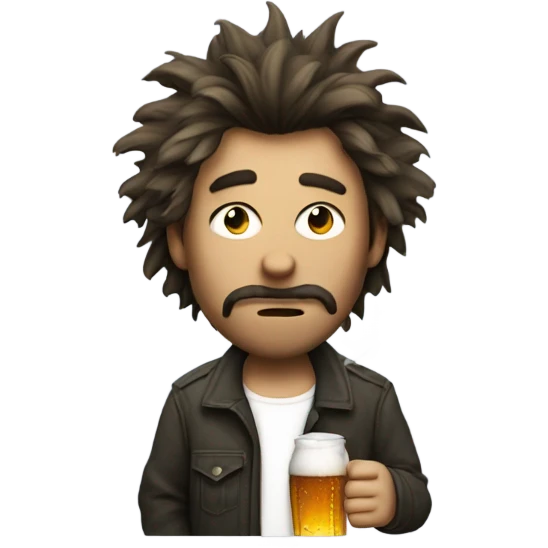 Creep smoking with a beer emoji