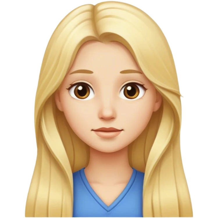blonde girl with long hair  emoji
