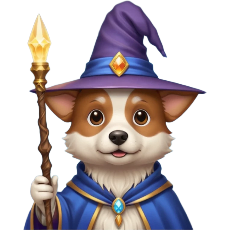 Dog wizard emoji