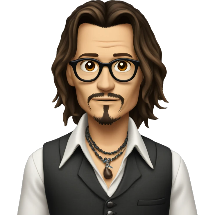 Johnny Depp with half body emoji