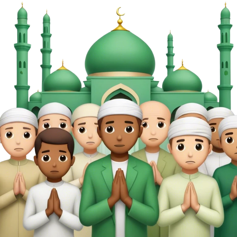 I want a mosque where people pray and it's noisy, and I want it green. emoji