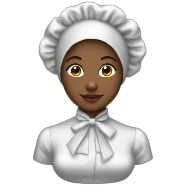Tisme wearing a satin bonnet emoji