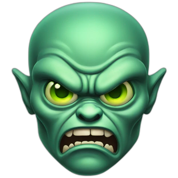 Angry alien emoji
