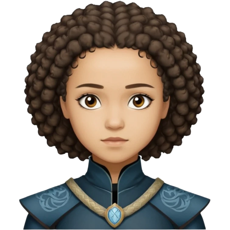 Missandei  from Games of throne character face only front face emoji