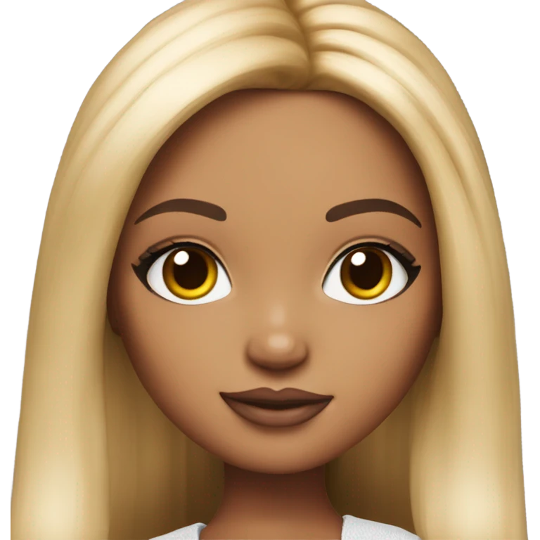 Hyper realistic bratz doll with sunglasses and cell phone  emoji
