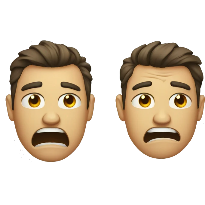 angry couple crying emoji
