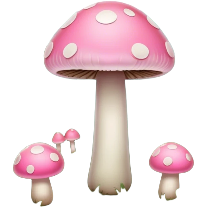 Pastel pink mushroom emoji
