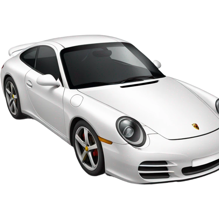 white new Porsche 911  emoji