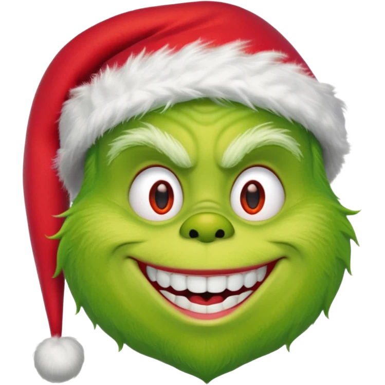 The grinch with santa hat emoji