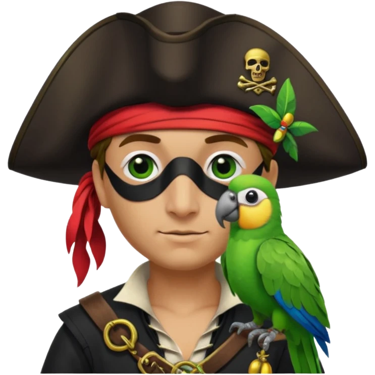 pirate and parrot emoji