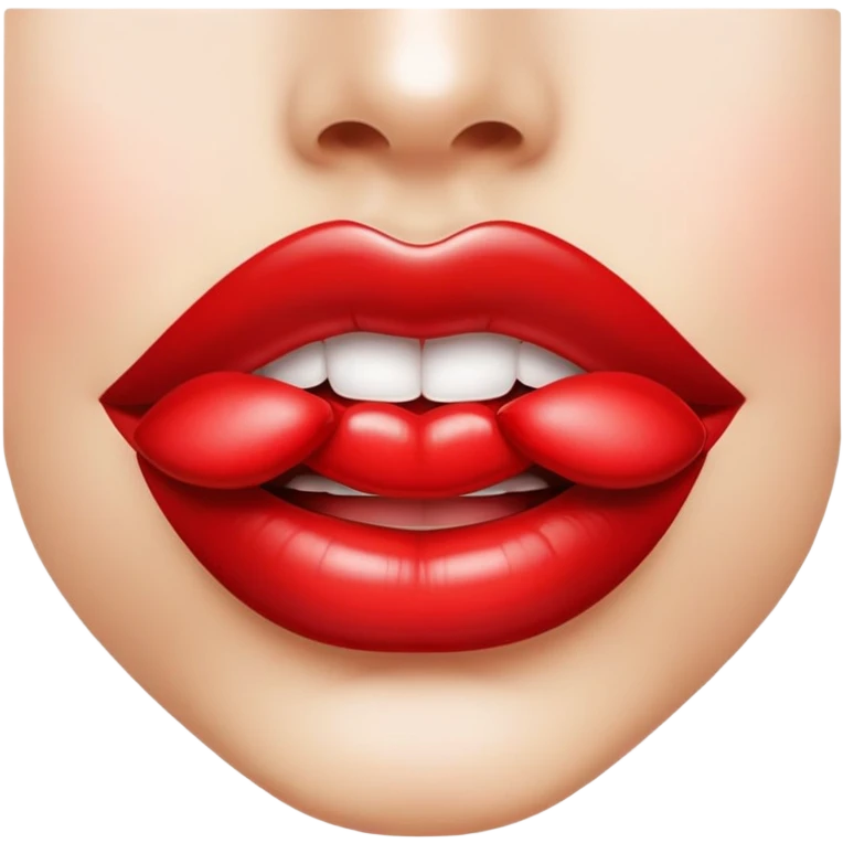 shiny woman lips emoji