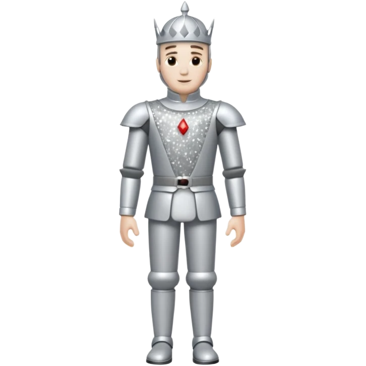 Tin Man from The Wizard of Oz with silver sequin outfit emoji