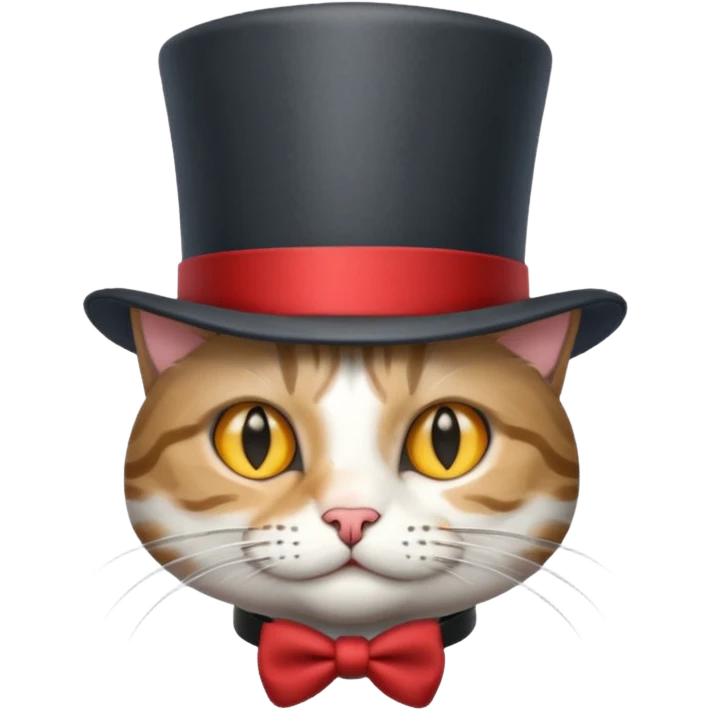 cat wearing a tophat emoji