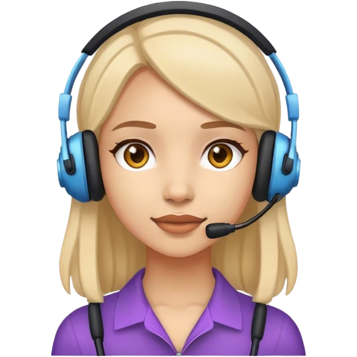 Girl with headset on emoji
