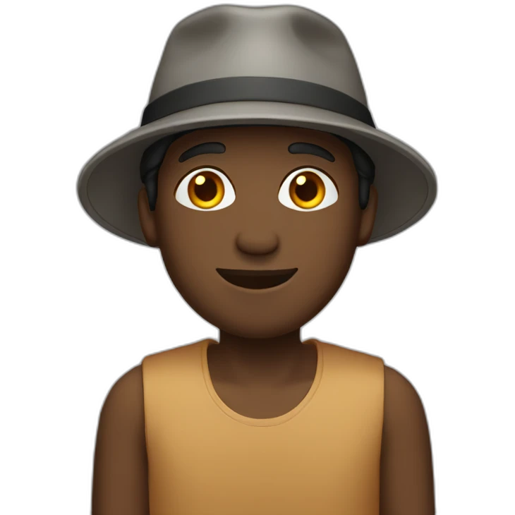 Black man with a bob hat  emoji
