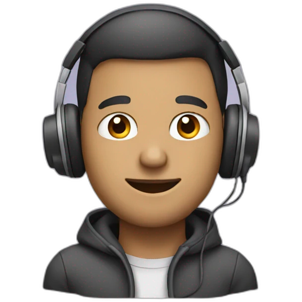 guy with a laptop and headphones emoji