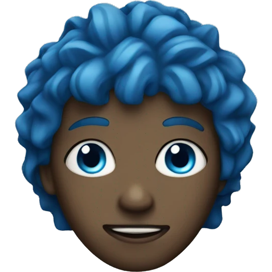 person with blue skin and wide open eyes emoji