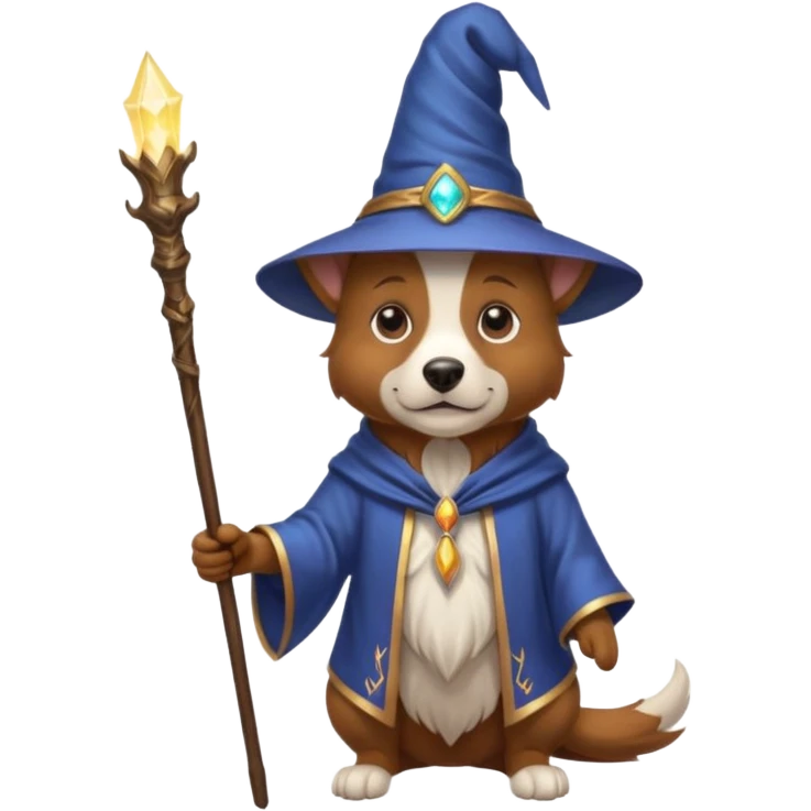 Dog wizard emoji