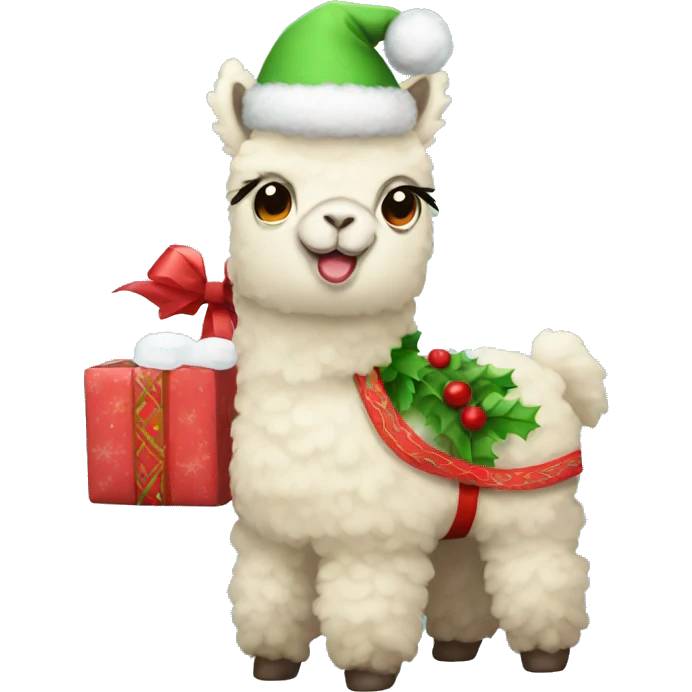 Christmas alpaca  emoji