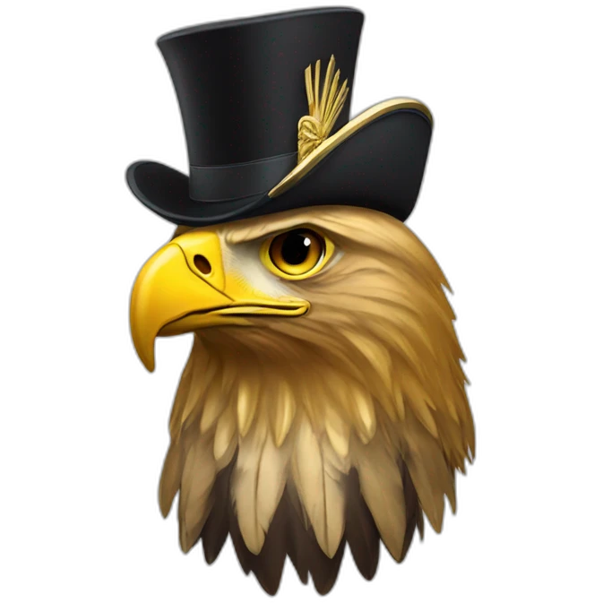 golden imperial eagle with napoleon hat emoji