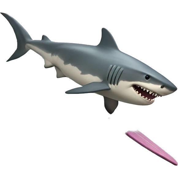 shark surfing emoji