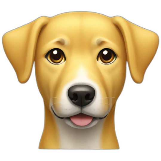 Asian yellow dog emoji