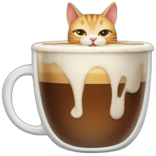 cat drink coffee emoji