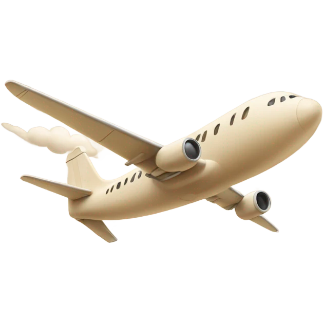 Beige plane in the air emoji