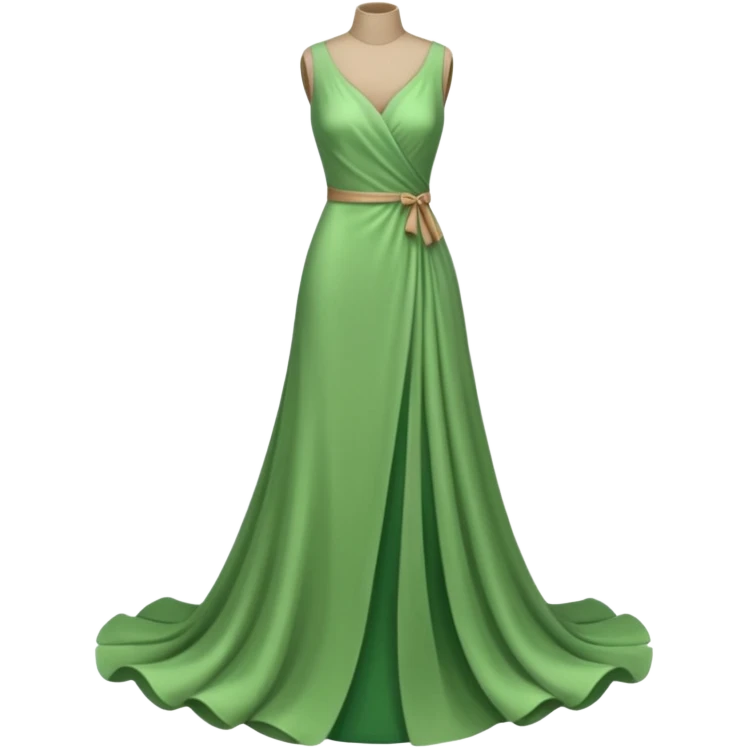dress mannequin with green dresss emoji