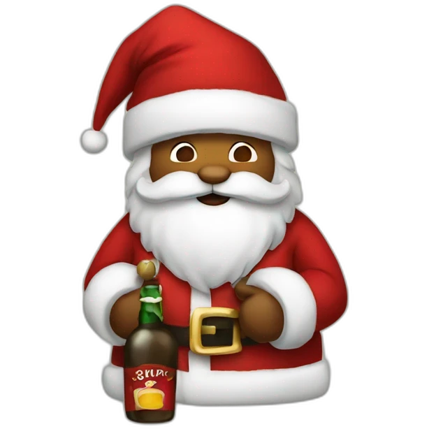 Alcoholic santa emoji
