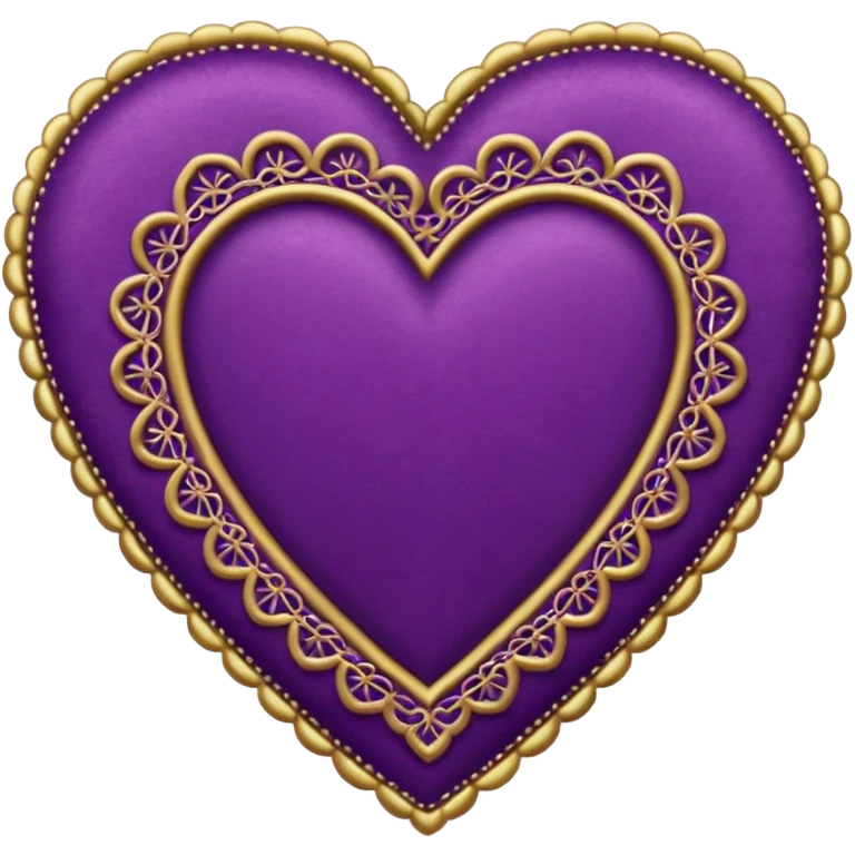 purple heart with a lace border emoji