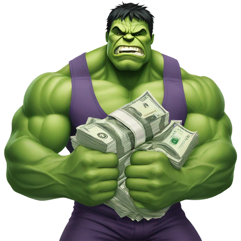 Hulk holding money  emoji