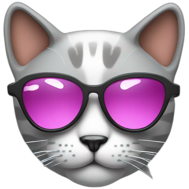 cool cat with heart shades emoji