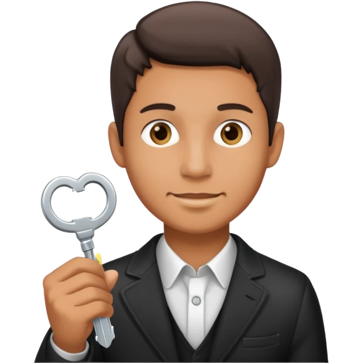 hombre con llave emoji