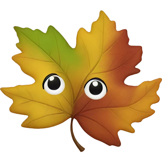 Cute fall leaves emoji