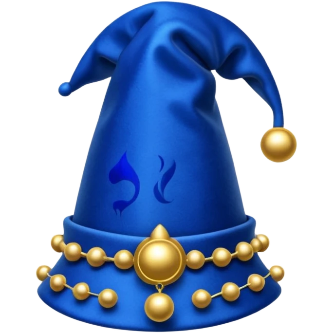 blue jester hat emoji